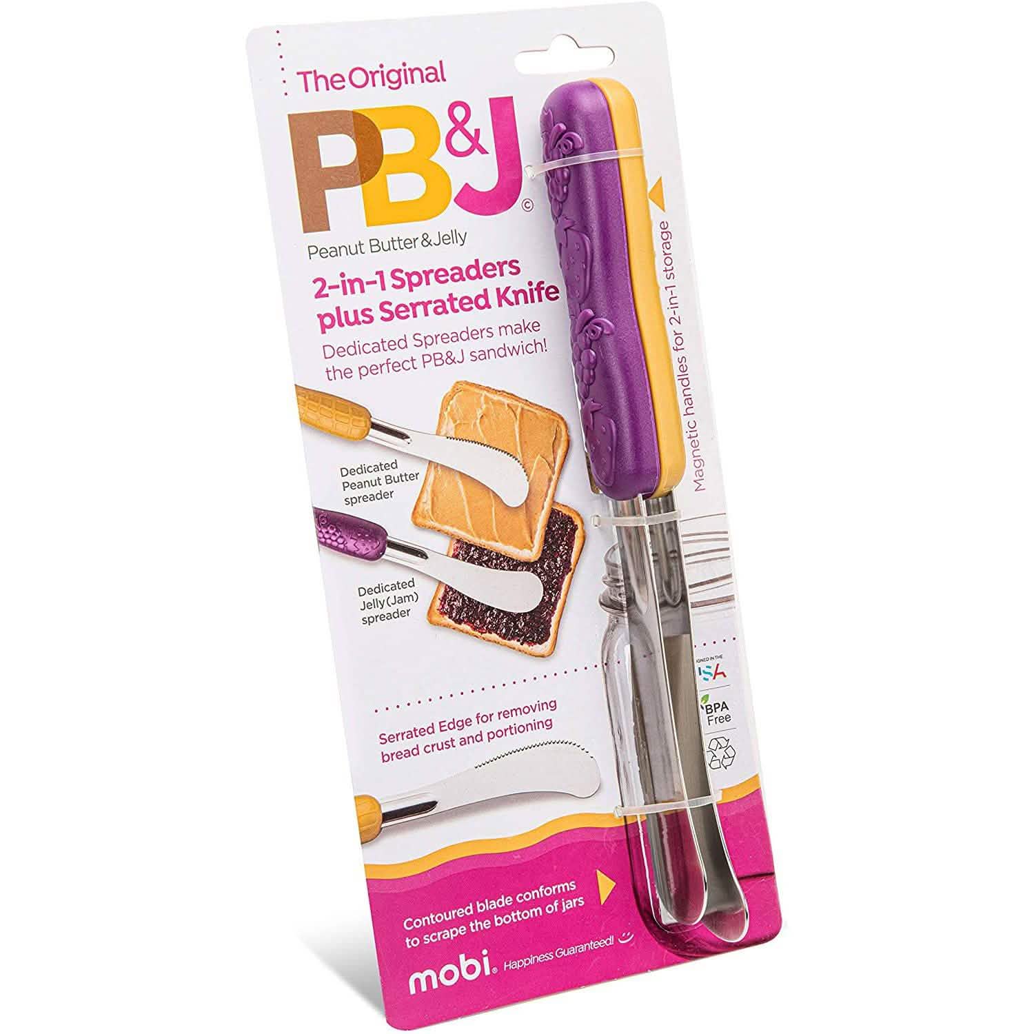 Mobi Peanut Butter and Jelly Knife and Spreader Set DailySale