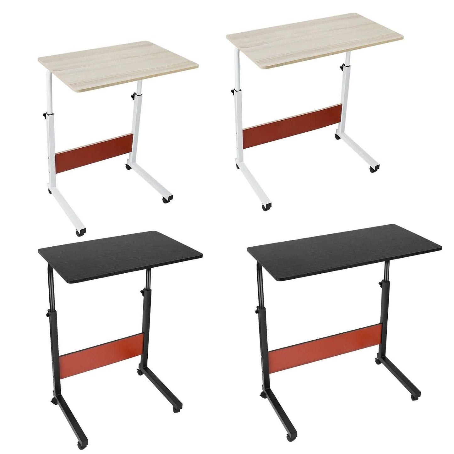 Mobile Laptop Desk Height Adjustable Rolling Wheels DailySale