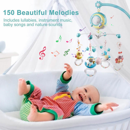 Mobile Star Projection Nursery Light Baby Rattle Toy with Music Box Remote Control DailySale
