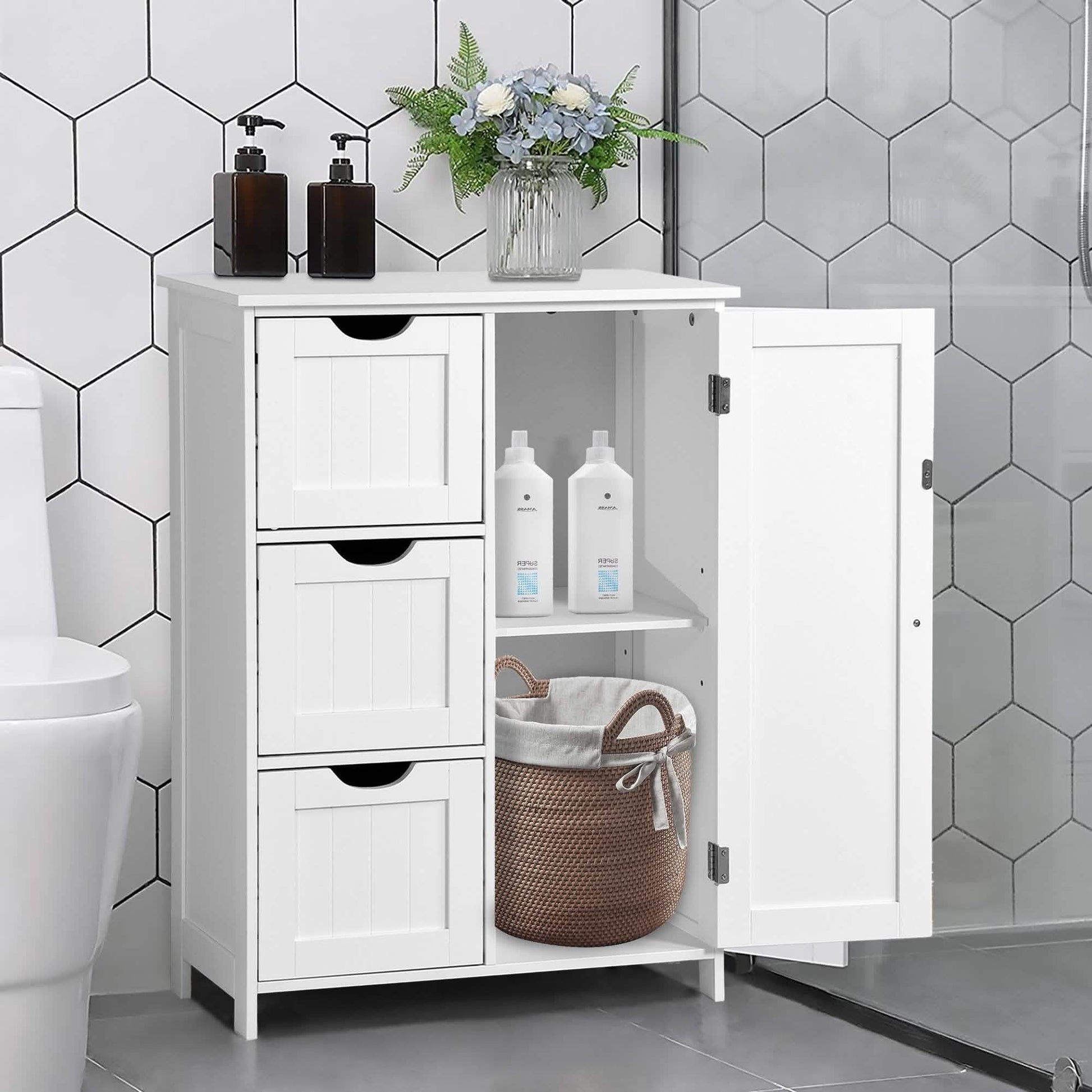 Modern Bathroom Storage Cabinet DailySale