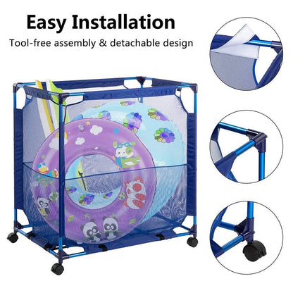 Modern Blue Pool Storage Bin DailySale