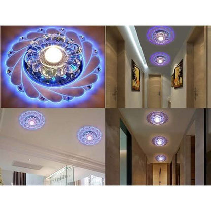 Modern Crystal LED Saving Bright Ceiling Blue Light Lamp Fixture Chandelier DailySale