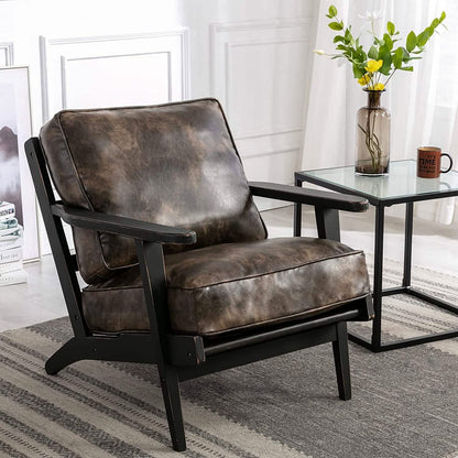 Modern Faux Leather Accent Chair DailySale