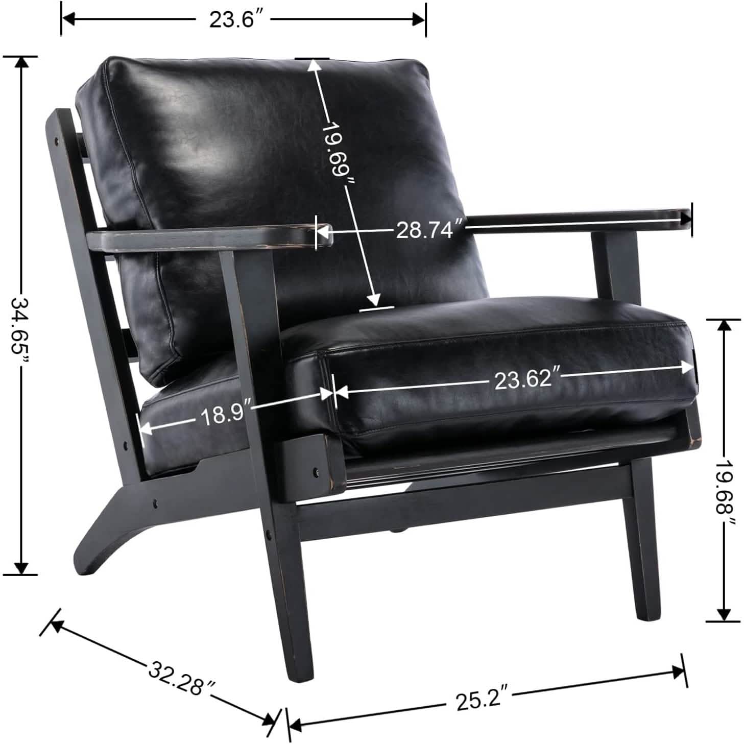 Modern Faux Leather Accent Chair DailySale