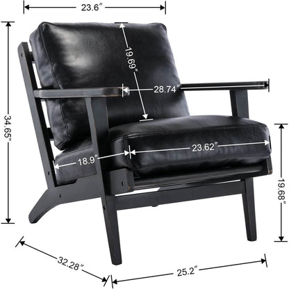 Modern Faux Leather Accent Chair DailySale