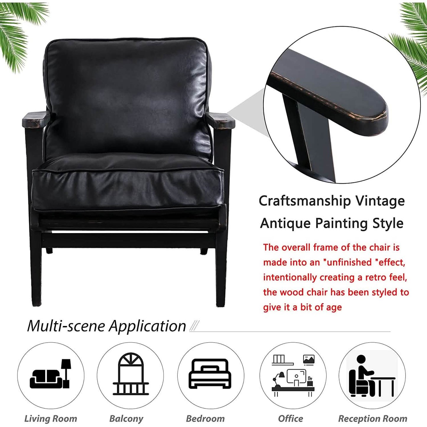 Modern Faux Leather Accent Chair DailySale