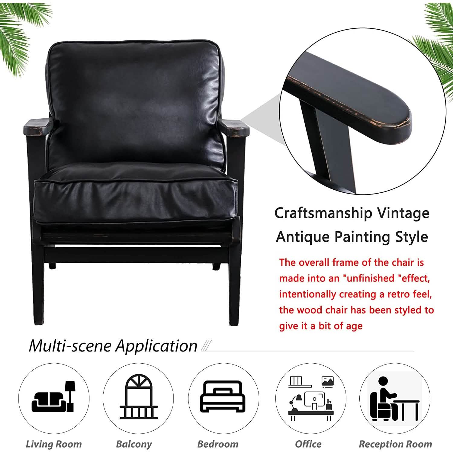 Modern Faux Leather Accent Chair DailySale
