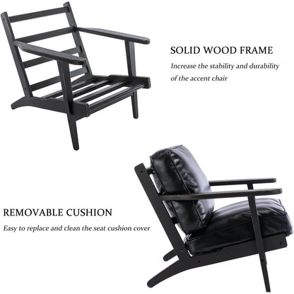 Modern Faux Leather Accent Chair DailySale
