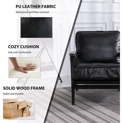 Modern Faux Leather Accent Chair DailySale