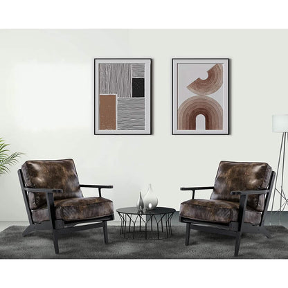 Modern Faux Leather Accent Chair DailySale