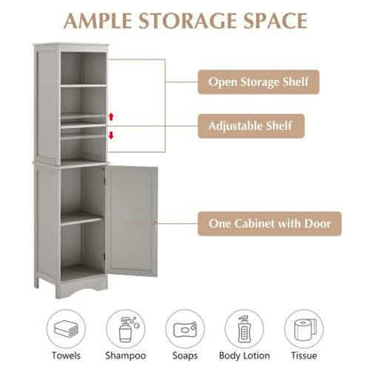 Modern Freestanding Tall Bathroom Locker DailySale