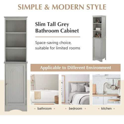 Modern Freestanding Tall Bathroom Locker DailySale