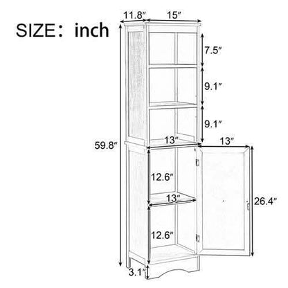 Modern Freestanding Tall Bathroom Locker DailySale
