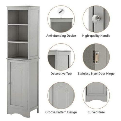 Modern Freestanding Tall Bathroom Locker DailySale