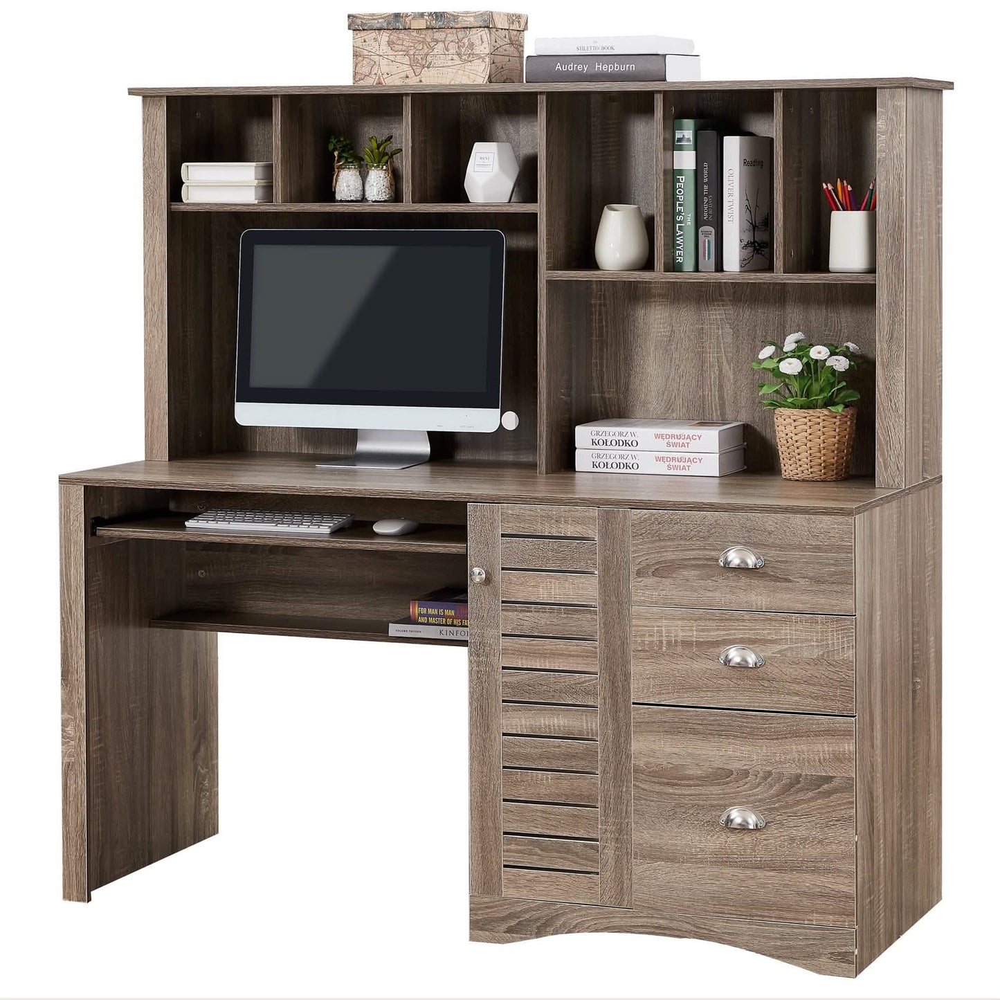 Modern Home Office Desk- 59" Computer Desk Table DailySale