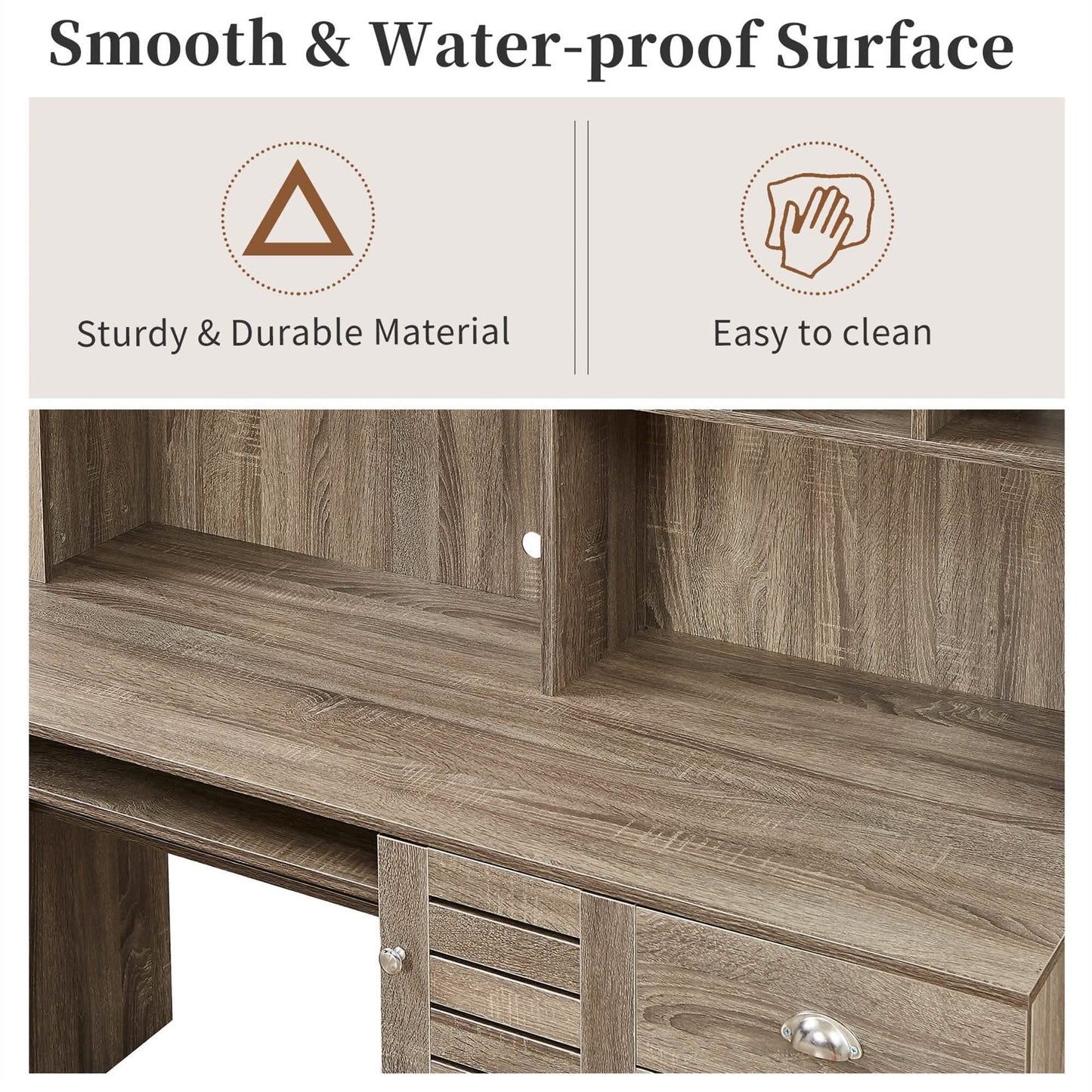 Modern Home Office Desk- 59" Computer Desk Table DailySale