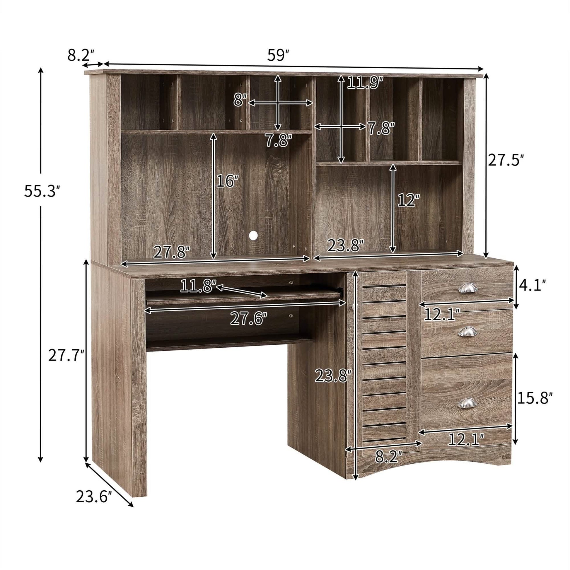 Modern Home Office Desk- 59" Computer Desk Table DailySale