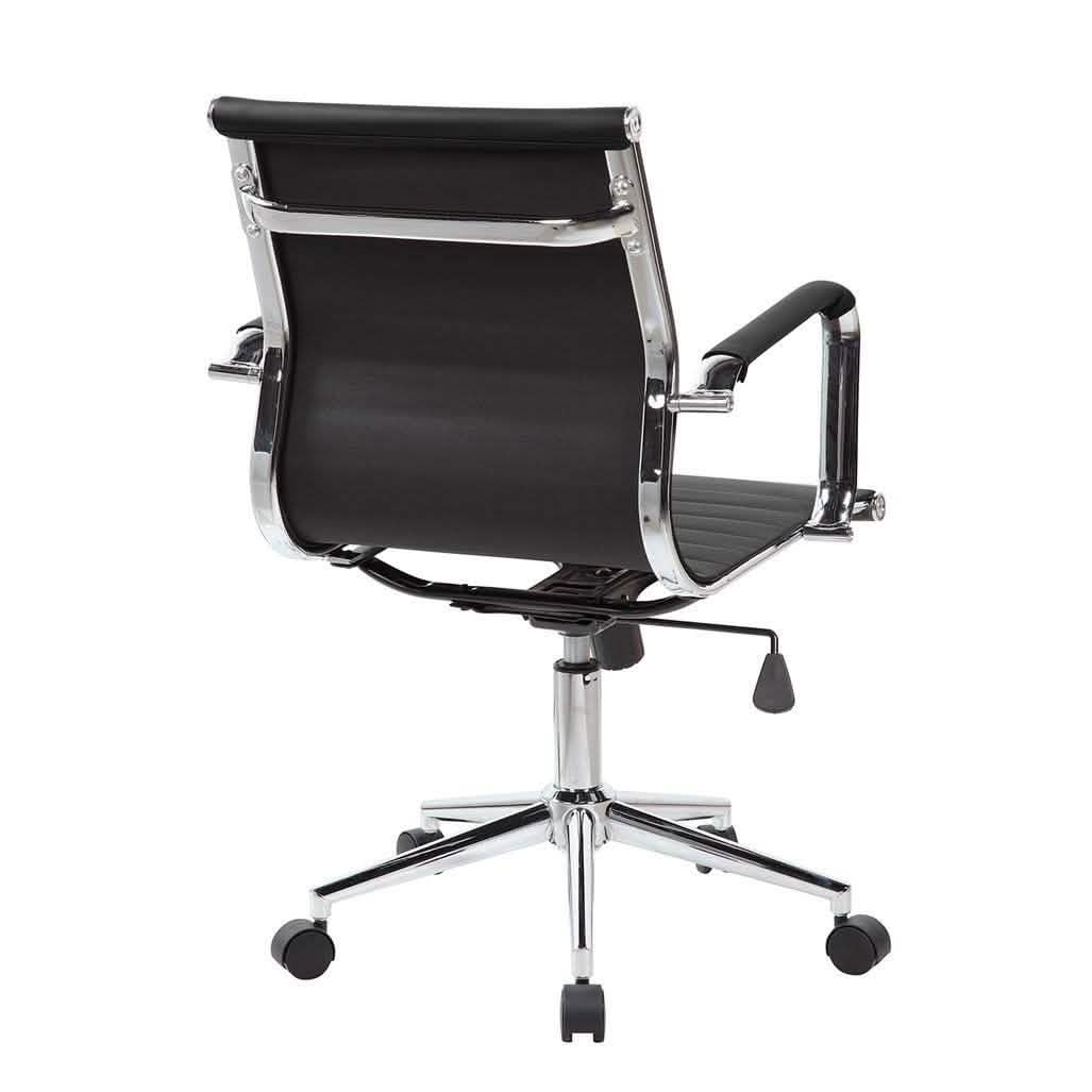 Modern Medium Back Executive Office Chair - Black DailySale