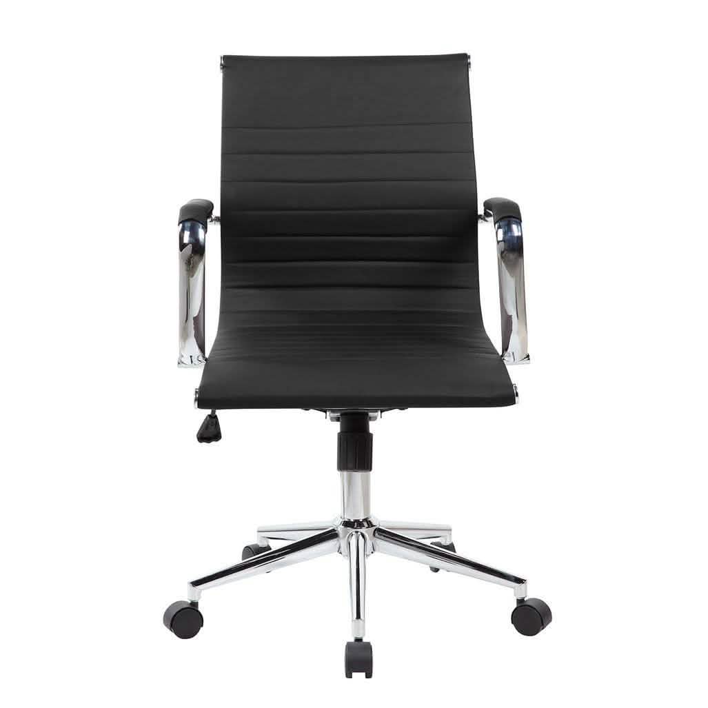 Modern Medium Back Executive Office Chair - Black DailySale