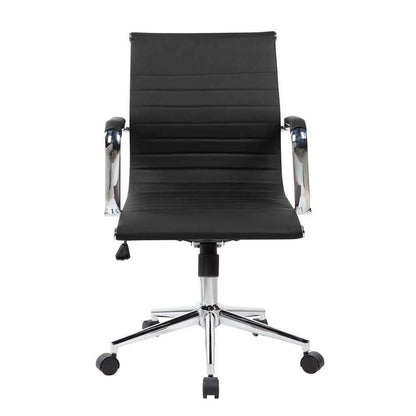 Modern Medium Back Executive Office Chair - Black DailySale