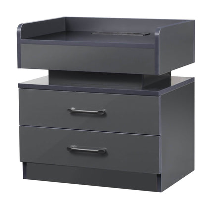 Modern Night Stand with LED Lights and Charging Station DailySale
