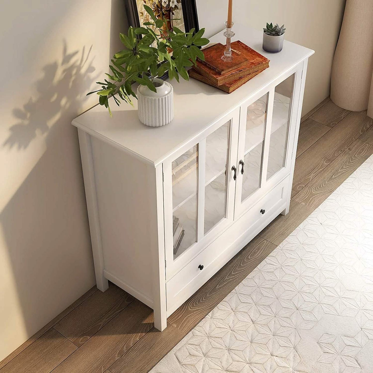 Modern Storage Cabinet with Metal Handles DailySale