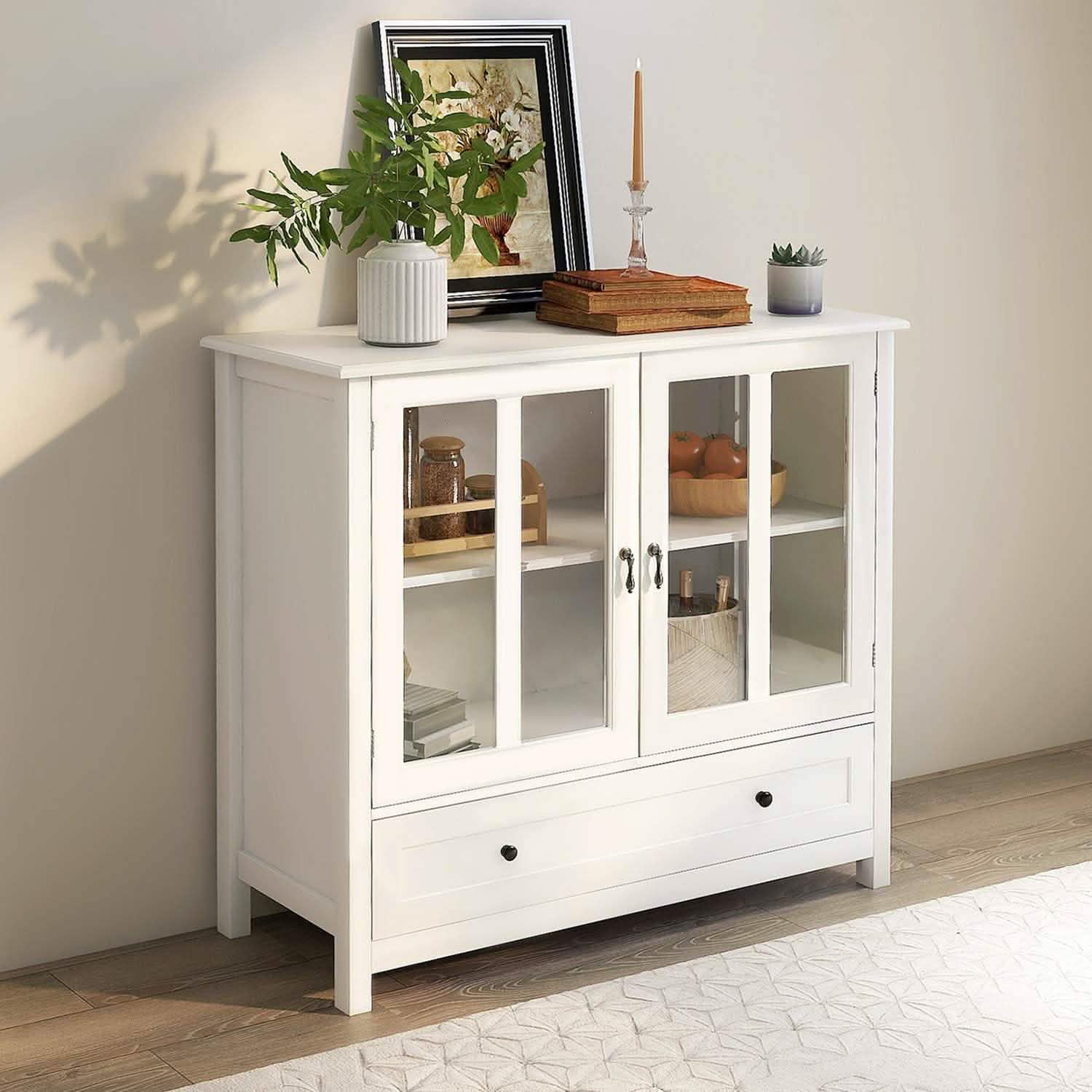 Modern Storage Cabinet with Metal Handles DailySale