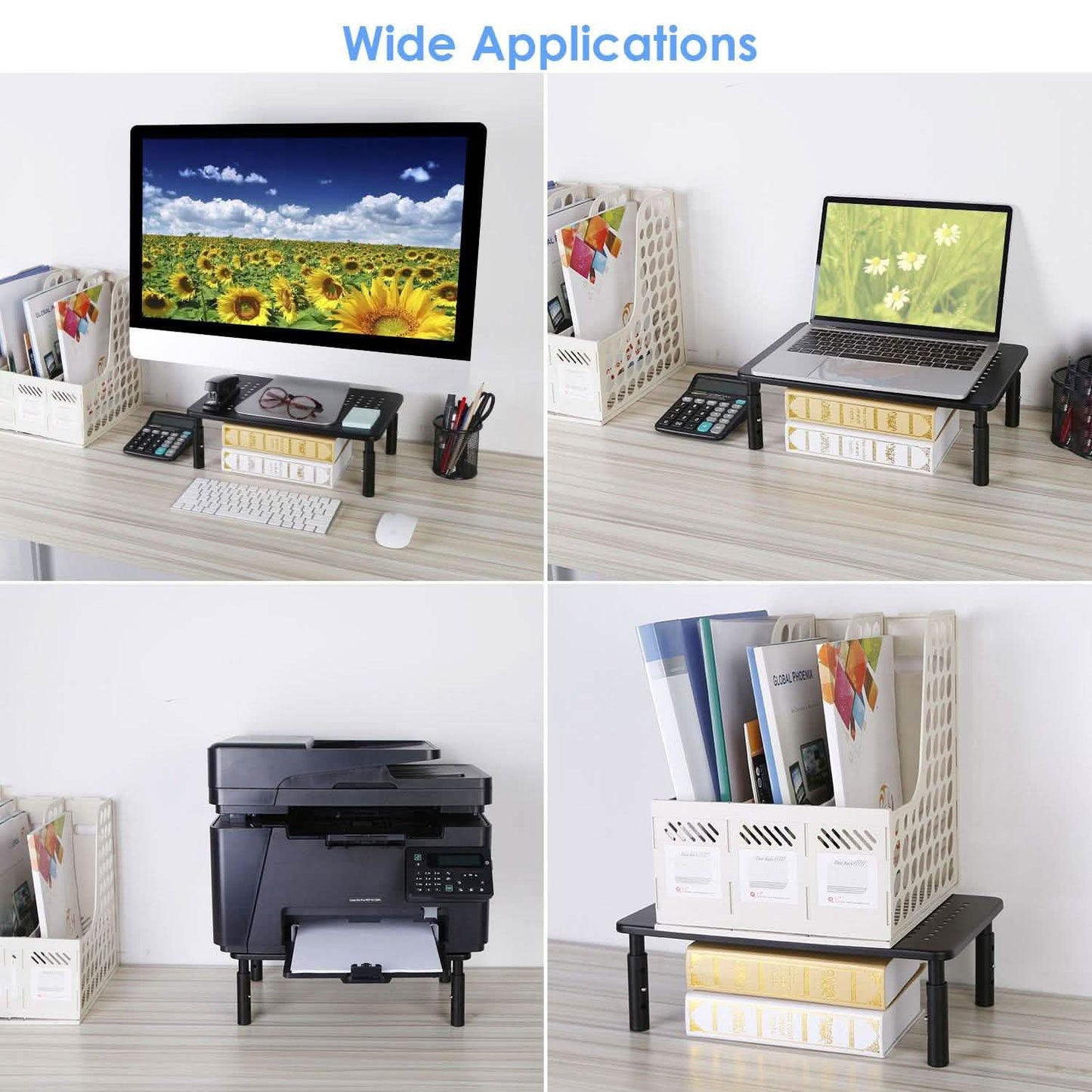 Monitor Stand Riser 3 Height Adjustable Desk DailySale