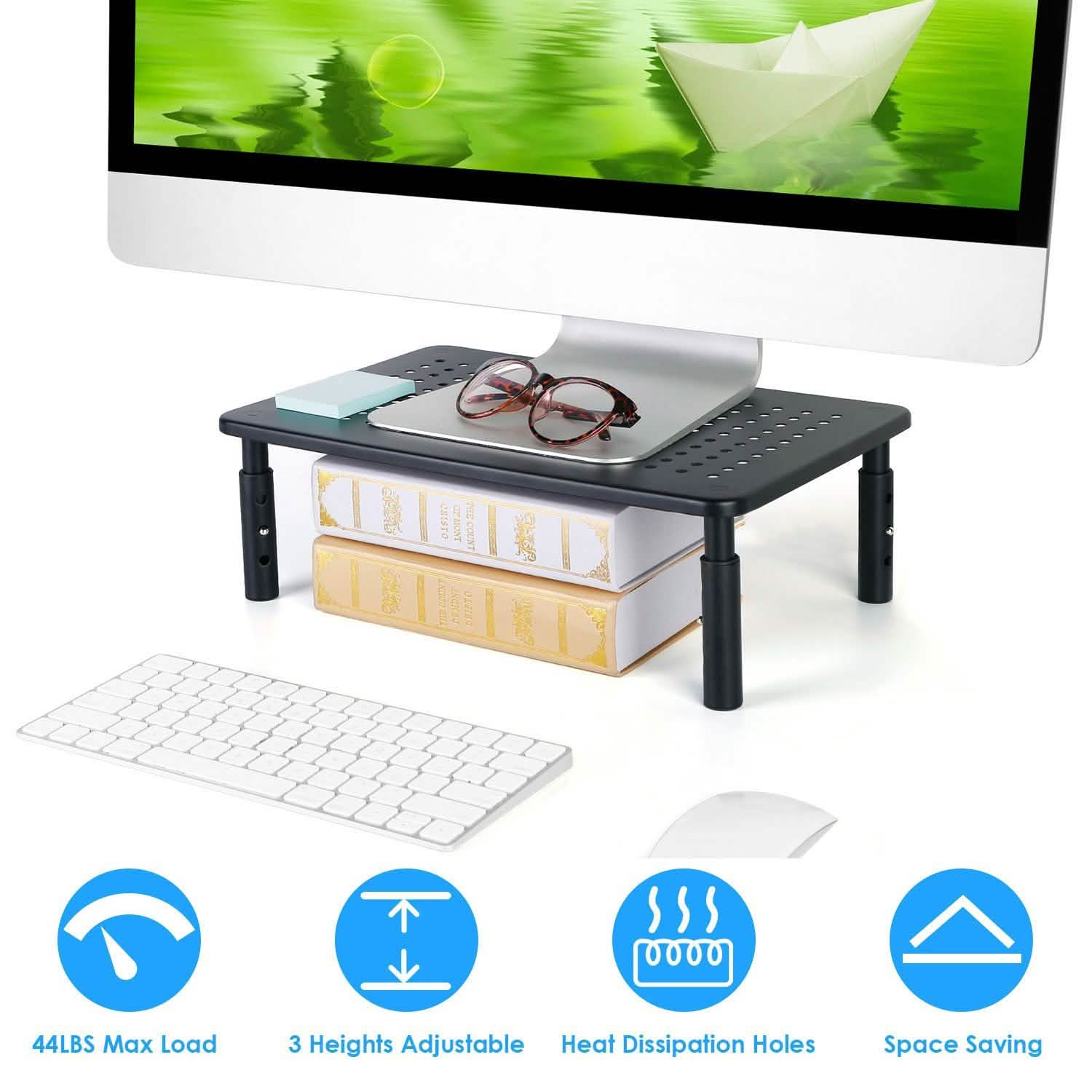 Monitor Stand Riser 3 Height Adjustable Desk DailySale