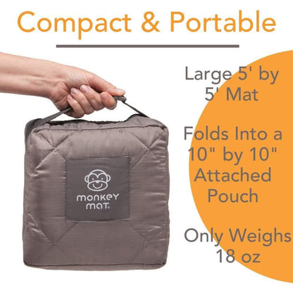 Monkey Mat Quilted Lightweight Luxurious Water Repellant Picnic Travel Blanket DailySale