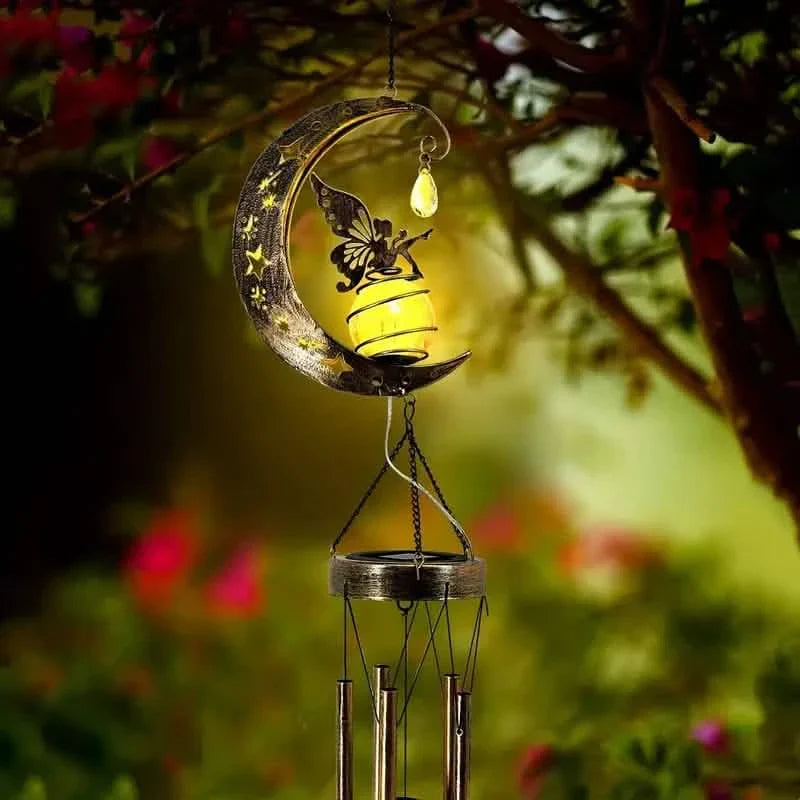 Moon Fairy Solar Wind Chimes Outdoor DailySale