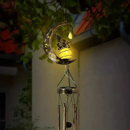 Moon Fairy Solar Wind Chimes Outdoor DailySale