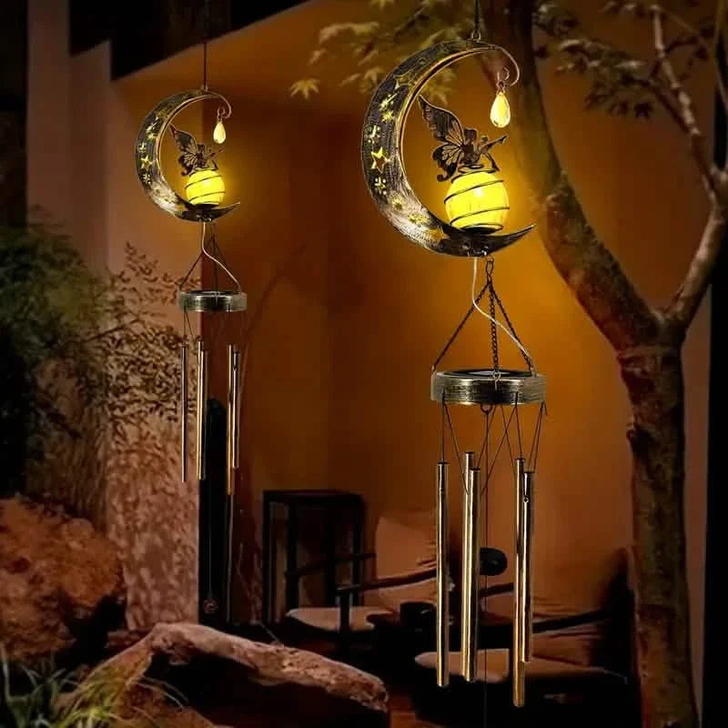 Moon Fairy Solar Wind Chimes Outdoor DailySale
