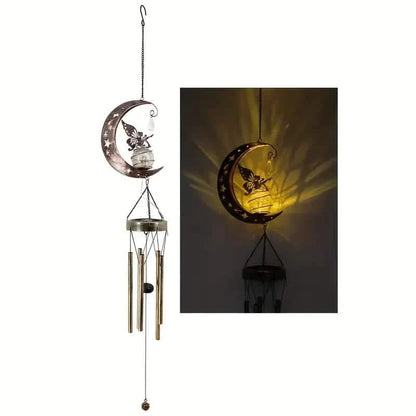 Moon Fairy Solar Wind Chimes Outdoor DailySale