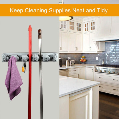Mop Holder Wall Mount Hanger Organizer Storage DailySale