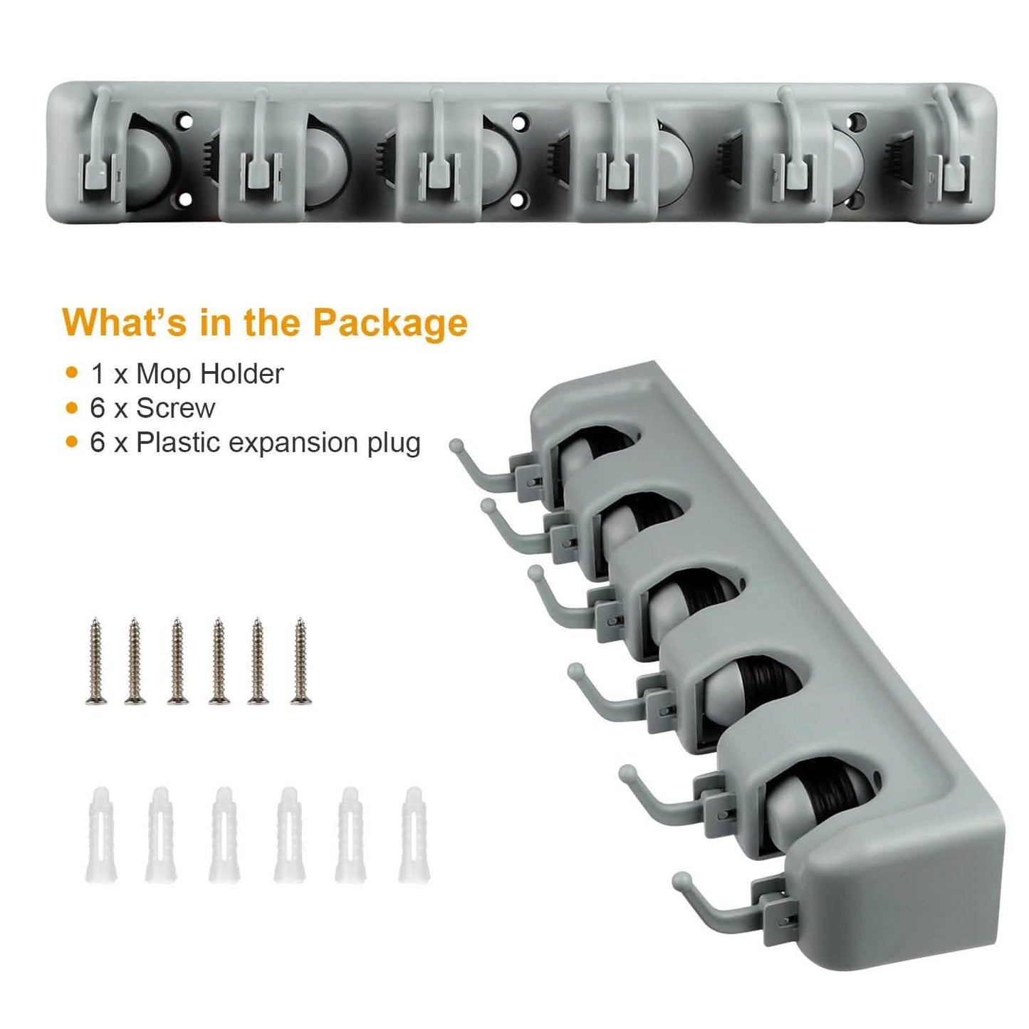 Mop Holder Wall Mount Hanger Organizer Storage DailySale