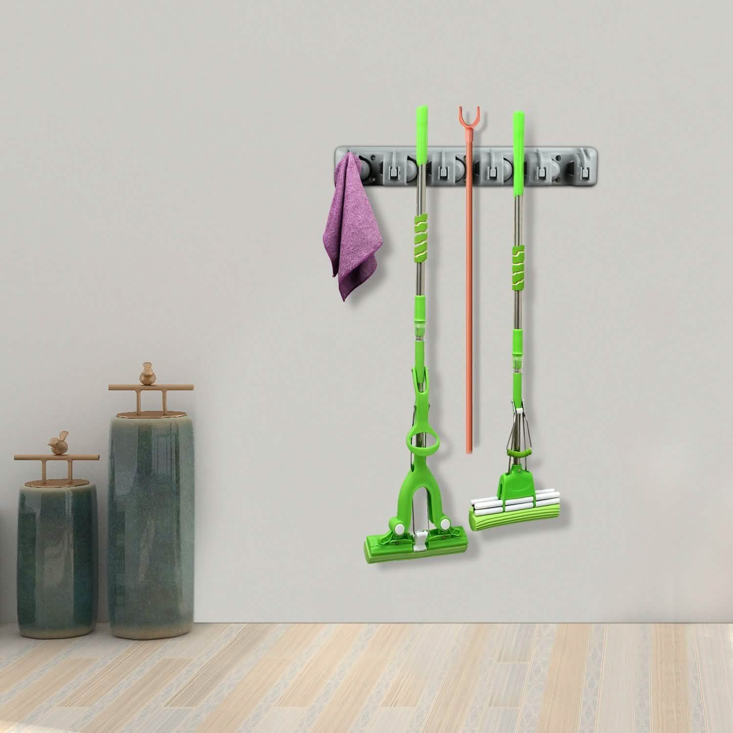 Mop Holder Wall Mount Hanger Organizer Storage DailySale