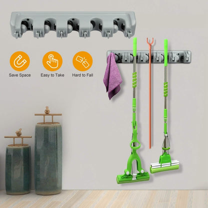Mop Holder Wall Mount Hanger Organizer Storage DailySale