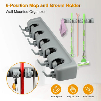 Mop Holder Wall Mount Organizer DailySale