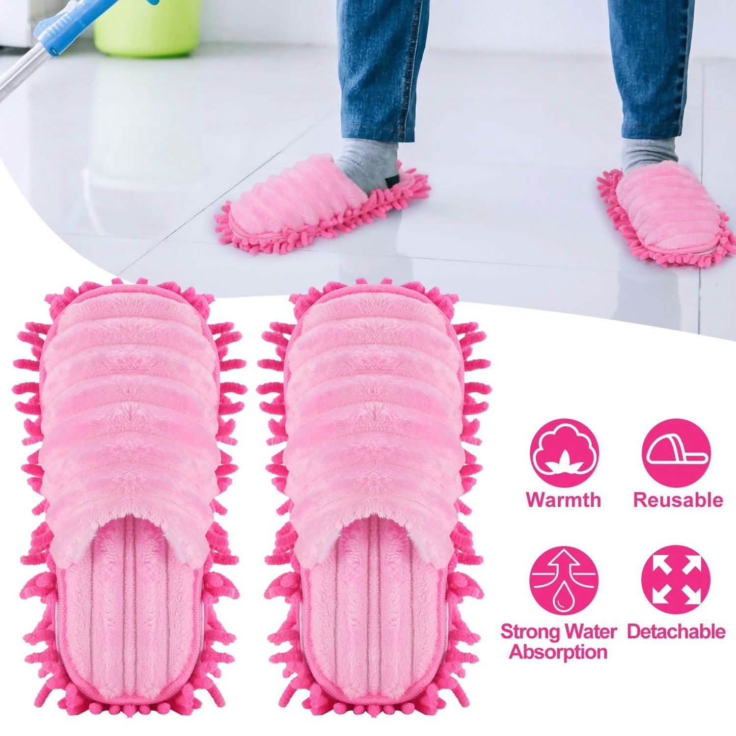 Mop Slippers Unisex Detachable DailySale