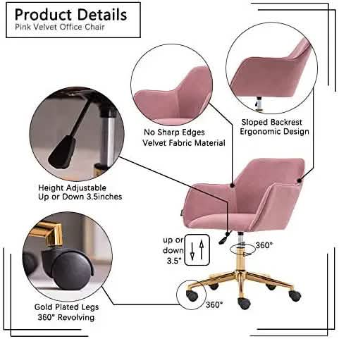 Morden Crush Velvet Home Office Chair DailySale