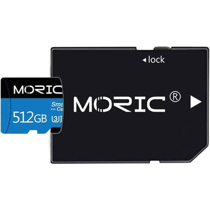 Moric 512GB Micro SD Card with Adapter Class 10 Fast Speed Memory Card  (Refurbished) DailySale