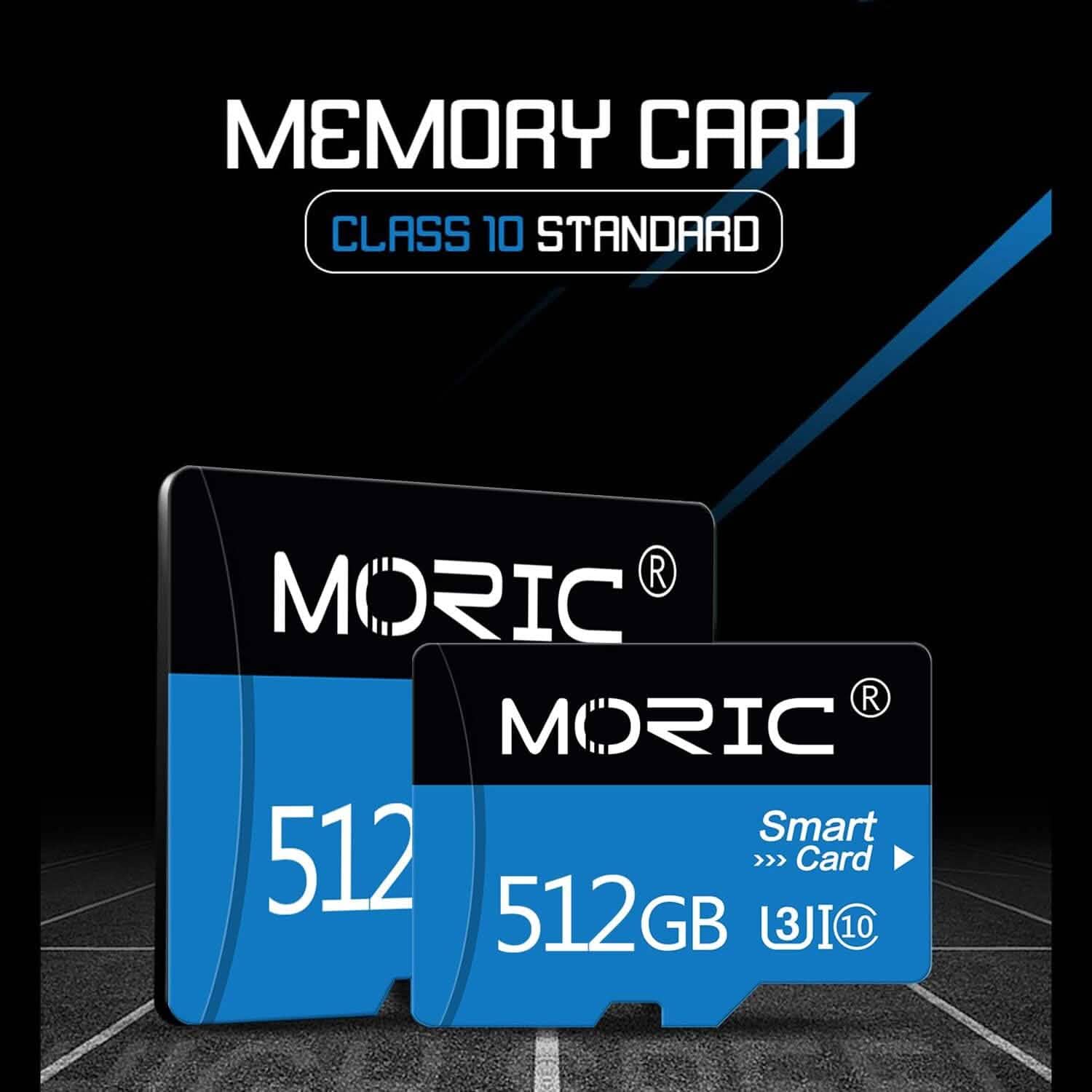Moric 512GB Micro SD Card with Adapter Class 10 Fast Speed Memory Card  (Refurbished) DailySale