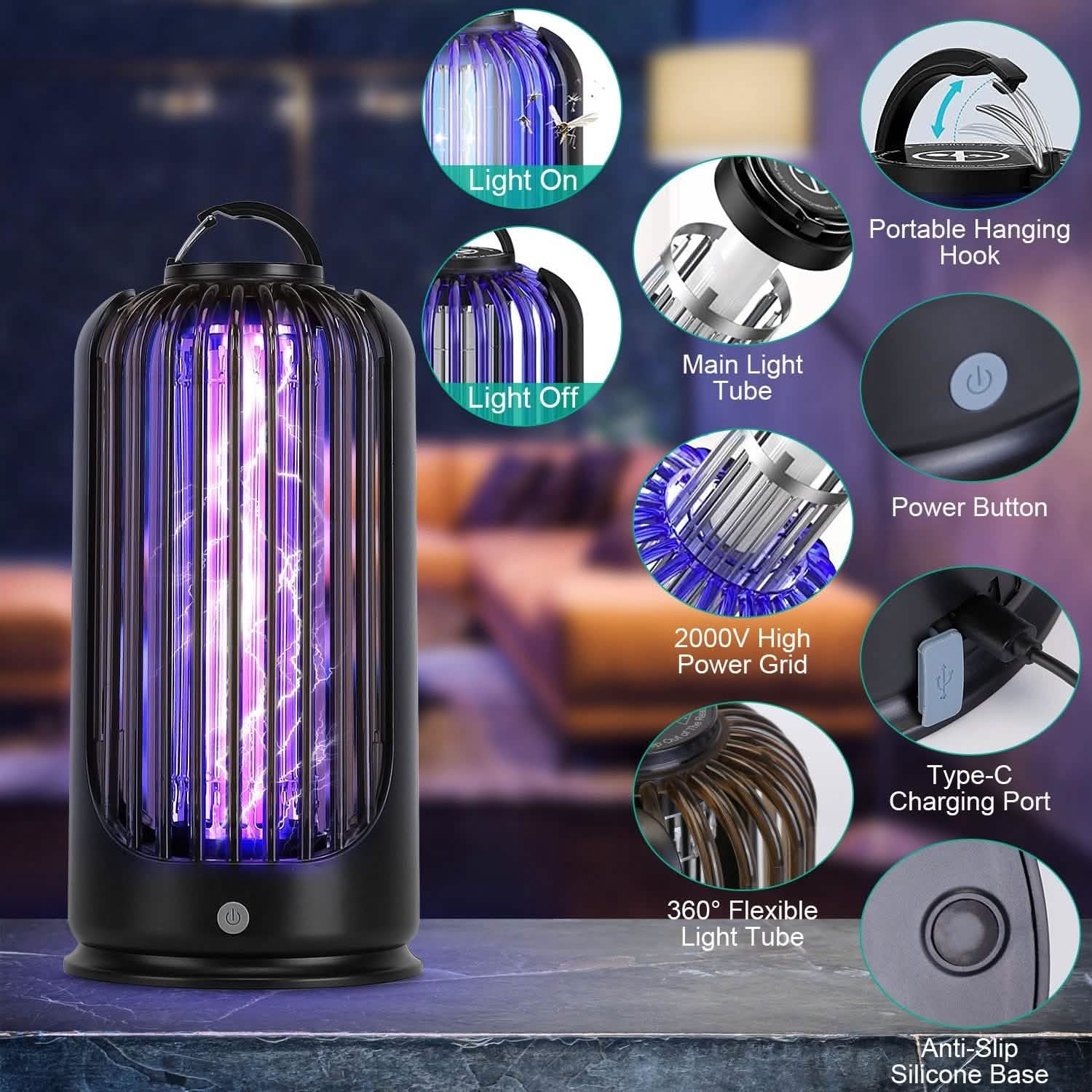 Mosquito Killer Lamp 2000V High Powered Pest Control DailySale