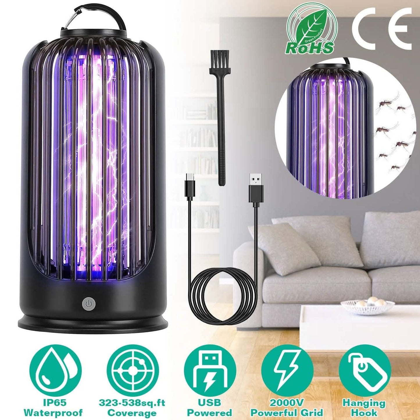 Mosquito Killer Lamp 2000V High Powered Pest Control DailySale