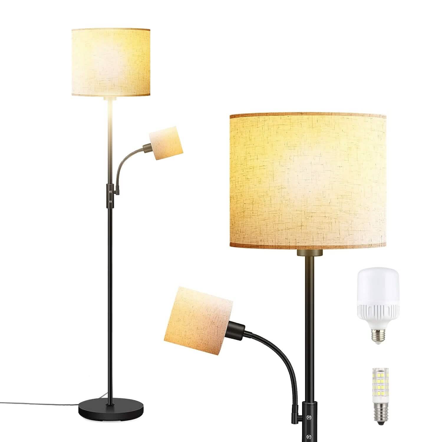 Mother Daughter Floor Lamp with Linen Shade DailySale