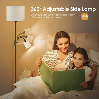 Mother Daughter Floor Lamp with Linen Shade DailySale
