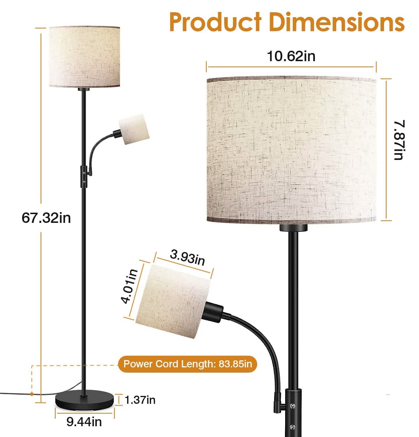 Mother Daughter Floor Lamp with Linen Shade DailySale