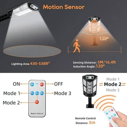 Motion Sensor Solar Powered Outdoor Lights 3 Modes with 43 LED Lamp Beads DailySale