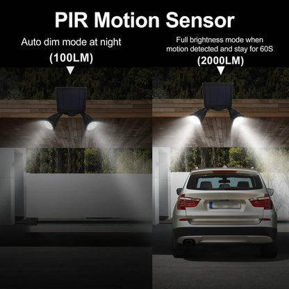 Motion Sensor Spotlights 2000lm Security Lights with Dual Head 360 Degree Rotatable DailySale
